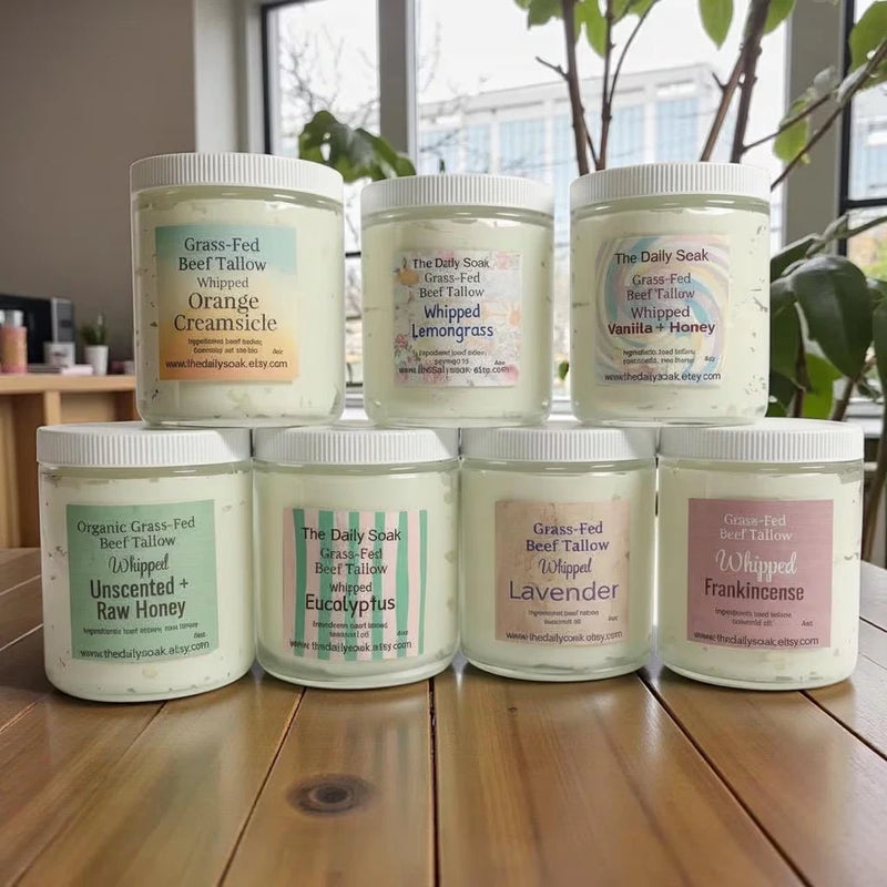 Tallow Balm, Whipped Tallow Face and Body Cream. Scented or Unscented Options Bouquet