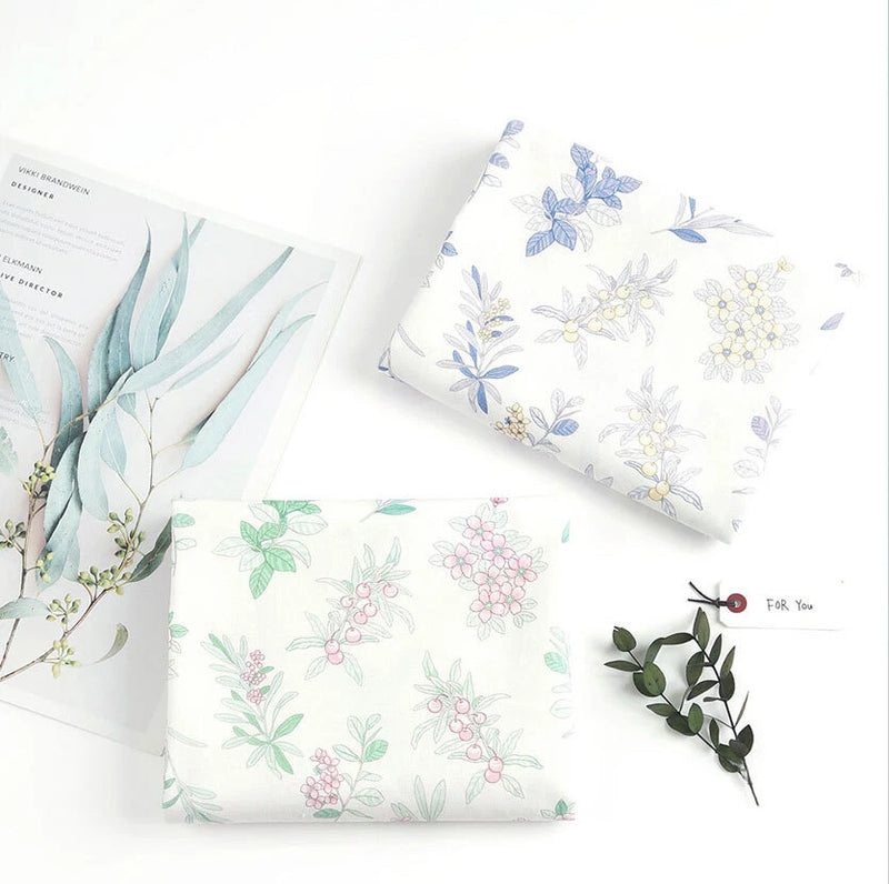 Summer Wild Flower patterned OEKO-TEX¨ Fabric made in Korea by the Half Yard Flowering Plants