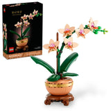Botanicals Mini Orchid Building Set - Artificial, Orchid for Home Decor, Age 18+ Green Plant