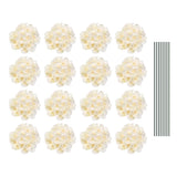 Artificial Flowers DIY Silk Fake Hydrangea Flowers with Stems 6" Beige 30 Set Hydrangea