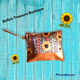 Large Ladies Sunflower Wristlet Bag (1 Available) Sunflower