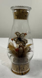 Vintage Dried Flowers Pheasant Feathers Vase Display Cork Cottagecore Decor Dried Flower