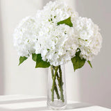 Hydrangea Artificial Flowers,4 Pcs Real Touch Hydrangea Flowers with 3 Pcs Bu... Hydrangea