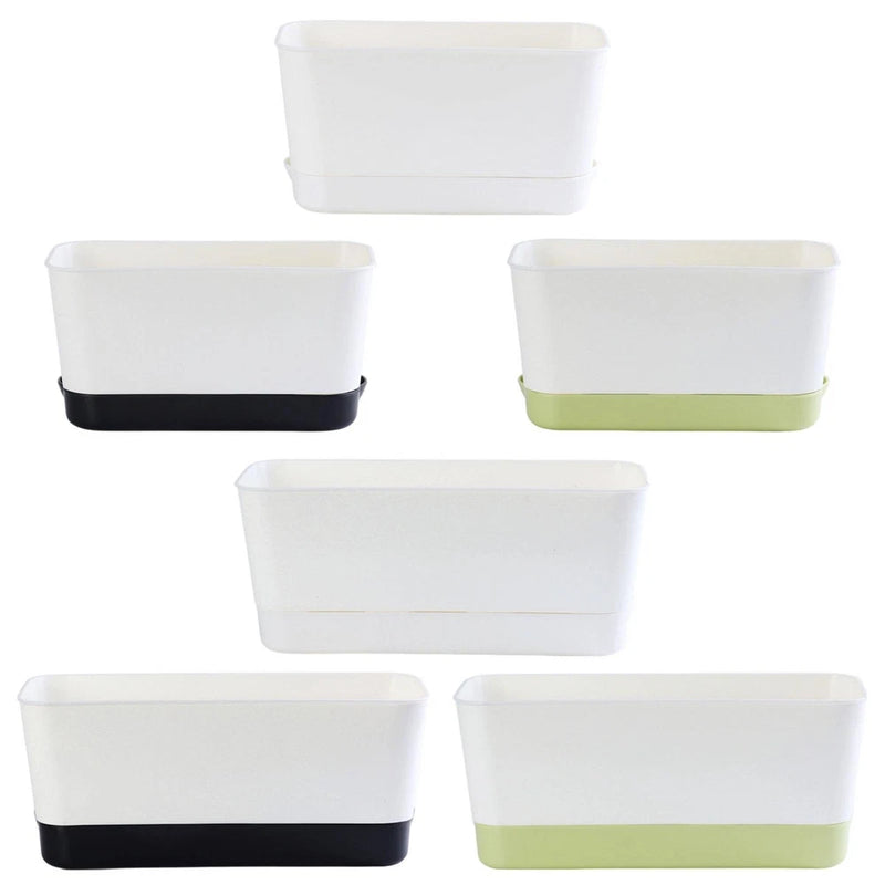 Window Box Planter Multipurpose Simple Attached Saucer for Garden Patio Yard Garden Plants