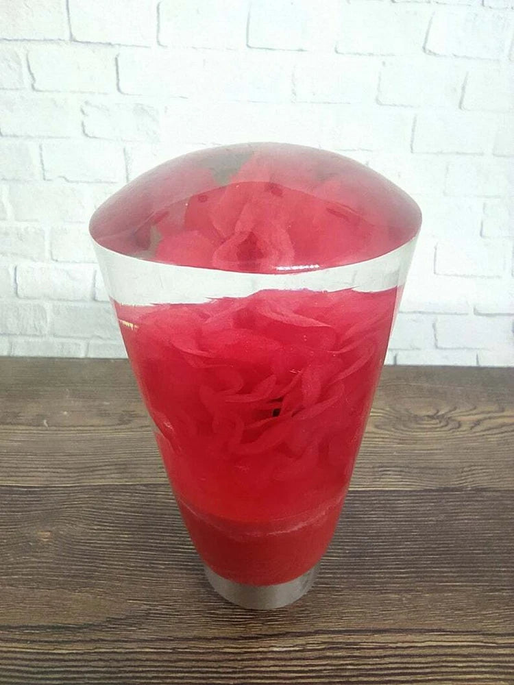 Underwater Red Carnation Flower Gear Shift Shifter Knob from Acrilyc Resin_a159 Carnation