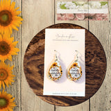 I am fearfully and wonderfully made Sunflower earrings, Christian faith earrings Sunflower