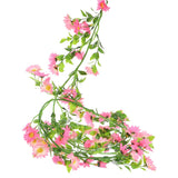 Artificial Daisies Flowers Garland Vine Silk Wildflower Garland, Light Pink Daisies