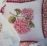 Cross Stitch Pattern HYDRANGEA BLOSSOMS Pillow Cover Summer Theme Flower Leaf Hydrangea