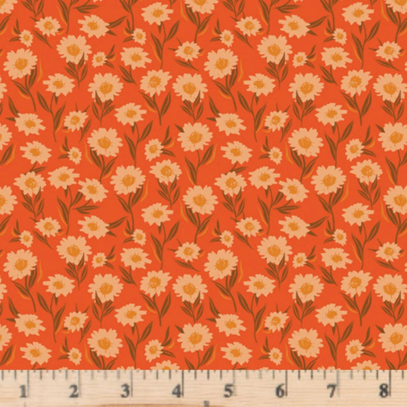 Season & Spice Bountiful Daisies Tart AGF 26611 Cotton Fabric half yd cont cuts Flowering Plants