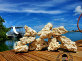 35 lbs Baseball Size Dry Reef Base Rock, Lightweight, Porous, Aquariums Live Anemone