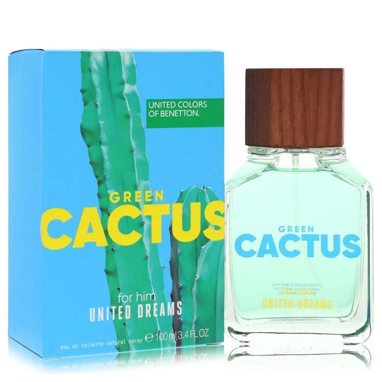 United Dreams Green Cactus by Benetton Eau De Toilette Spray 3.4 oz For Men Bra EDT