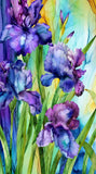 Northcott - Infatuation - 24" Iris Panel - Purple/Multi Flowering Plants