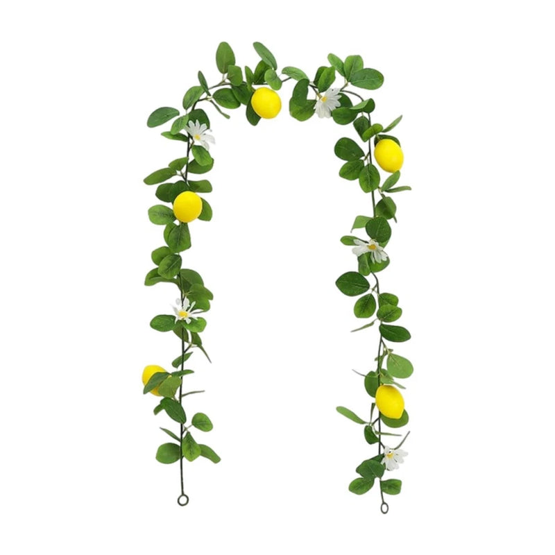 Artificial Lemon Garland with Flowers Gift Simulation Fruit Decorative Plants Green Plant
