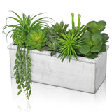 Fake Plants Succulents in Wooden Pot Faux Plants Indoor Artificial Succulent ... Green Plant