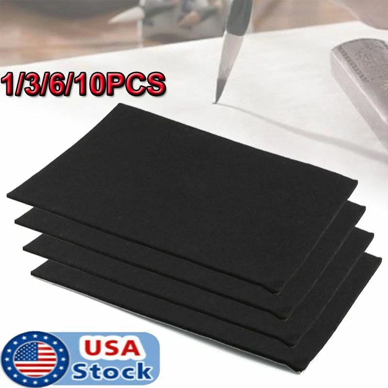 1~10PCS Felt Fabric Adhesive Sheets Black Multipurpose Sticky Glue Velvet Sheet Flowering Plants