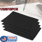 1~10PCS Felt Fabric Adhesive Sheets Black Multipurpose Sticky Glue Velvet Sheet Flowering Plants