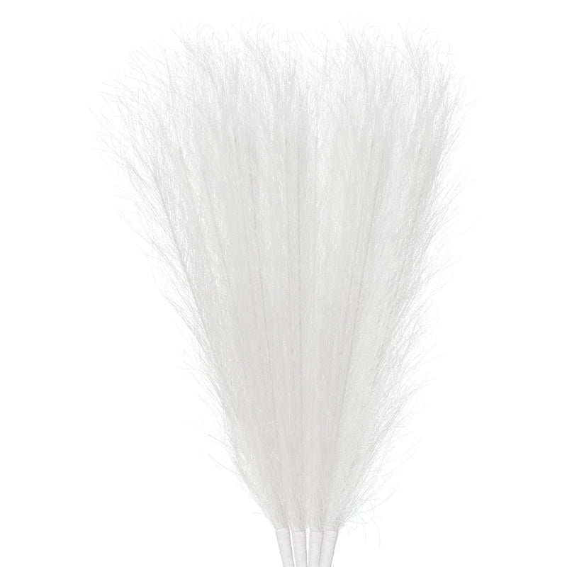 4Pcs Pampas Grass 17.7" Fake Pampas Grass for Wedding Decoration White Pampas Grass
