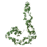 Simulation Rose Vine Garland for Wedding Decoration Lifelike Floral Display Green Plant