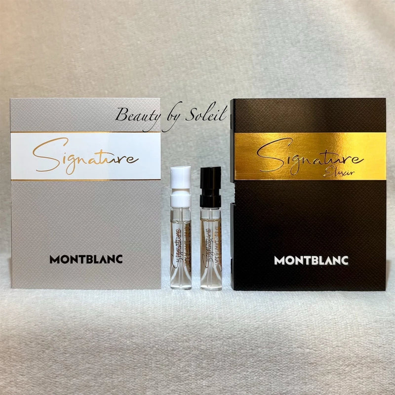 Montblanc Signature EDP + Signature ELIXIR EDP (2025) Sample Sprays .06oz 2mL Ea EDP