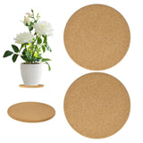 2-Pack Cork Plant Coasters, 6.3 Inch Cork Plant Mats for Garden [Wood Color] Garden Plants