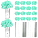 20-Pack Silk Hydrangea Flowers, Artificial Flowers Heads with 20pcs Stems, Fu... Hydrangea