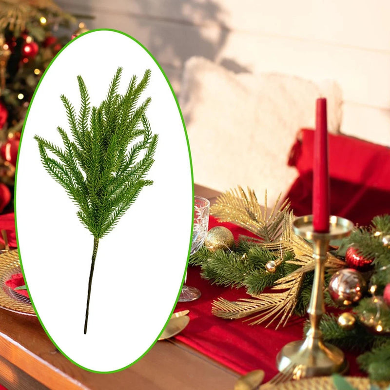 Artificial Pine Branches for Crafts Garland Indoor Outdoor Home Decorations Green Plant