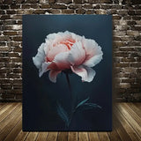 Elegant Carnation Flower Botanical Painting Metal Print Ready to Hang Carnation