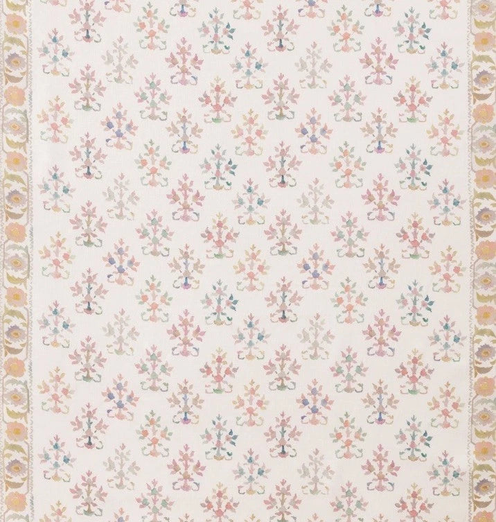 ROBERT KIME CURTAIN FABRIC "SEYCHOUR" 4.4 METRES -  100% Linen Flowering Plants