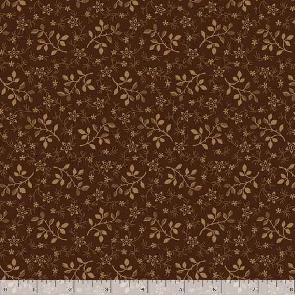 Flannel Floral Leaves Foliage Mercantile Flannel Pam Buda Fabric by Yard D274.47 Flowering Plants