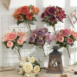 Artificial Peony Flowers Silk Fake Flower Wedding Party Home Decoration Bouquet Bouquet