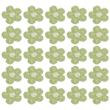 50 Pcs Mini Daisies Flower Sew on Patches, Flower Appliques Patches, Olive Green Daisies