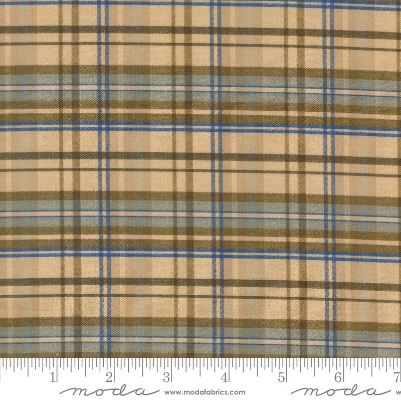 Lydias Lace Checks and Plaids Toast by Betsy Chutchian for Moda 1/2 Yard Flowering Plants