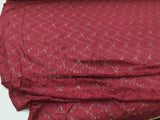 Embroidered Stretch Lace Apparel Fabric Sheer Floral Light Burgundy ZZ211 Flowering Plants