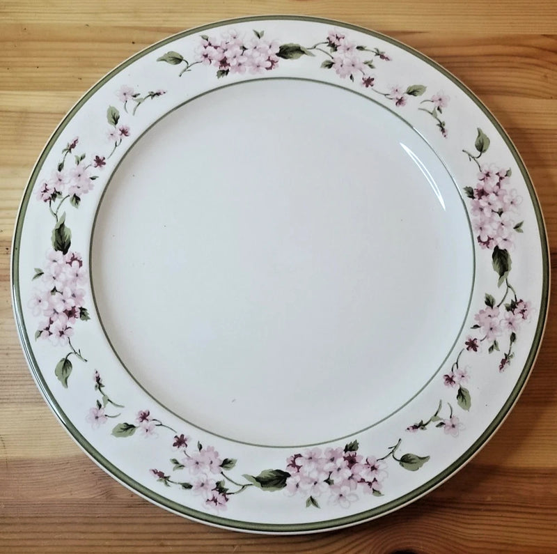 Martha Stewart HYDRANGEA Dinner Plates SET OF 2 Everday Collection Pink Flora JL Hydrangea