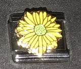 Sunflower Style SG Enamel WHOLESALE ITALIAN CHARM 9MM K9 Sunflower