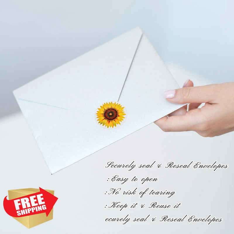 Zonon 500pc Sunflower Stickers 1.5 Inch Summer Flowers Party Gifts Crafts Sunflower