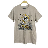 Spencers Halloween Skull Tshirt Men Size S Sunflower Flower Tee Graphic Creepy Sunflower