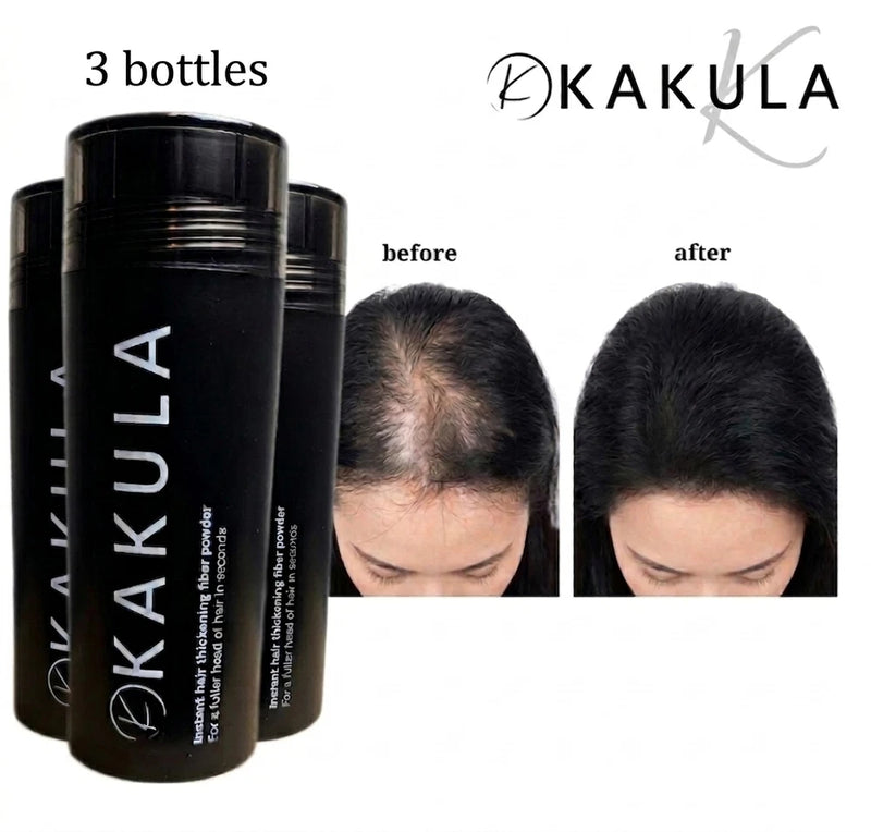 1 2 3 Kakula Keratin Hair Building Fibers 27.5g - Instant Thicker Fuller Hair Bouquet
