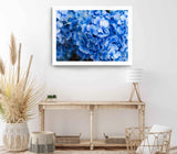 Blue Hydrangea Print, Hydrangea Wall Art, Flowers Framed Flower Wall Art,Floral Hydrangea