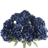 2 Pcs Hydrangea Artificial Flowers Blue Faux Hydrangeas Flower Outdoor Artifi... Hydrangea