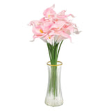 20pcs Artificial Calla Lily Fake Silk Flowers for Home Decor, Light Pink Lily