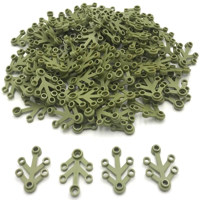 Lego 100 New Olive Green Plant Leaves 4 x 3 Pieces Green Plant