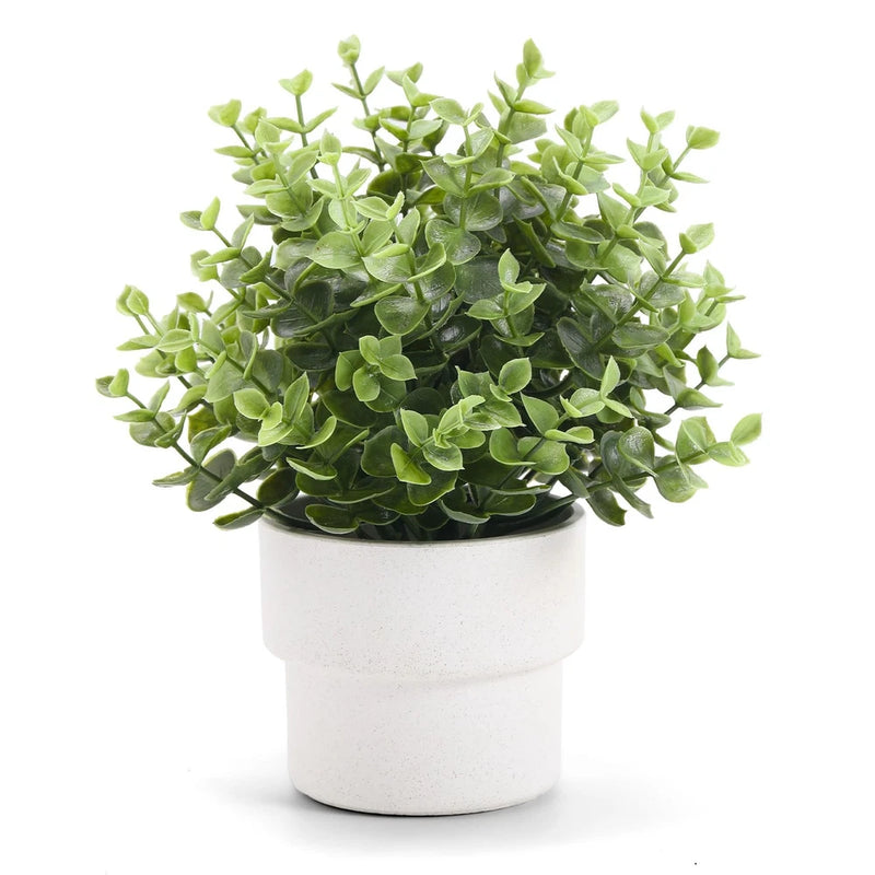 Small Fake Plants 7.45Ó Eucalyptus Potted Artificial Eucalyptus Plant for Bed... Green Plant