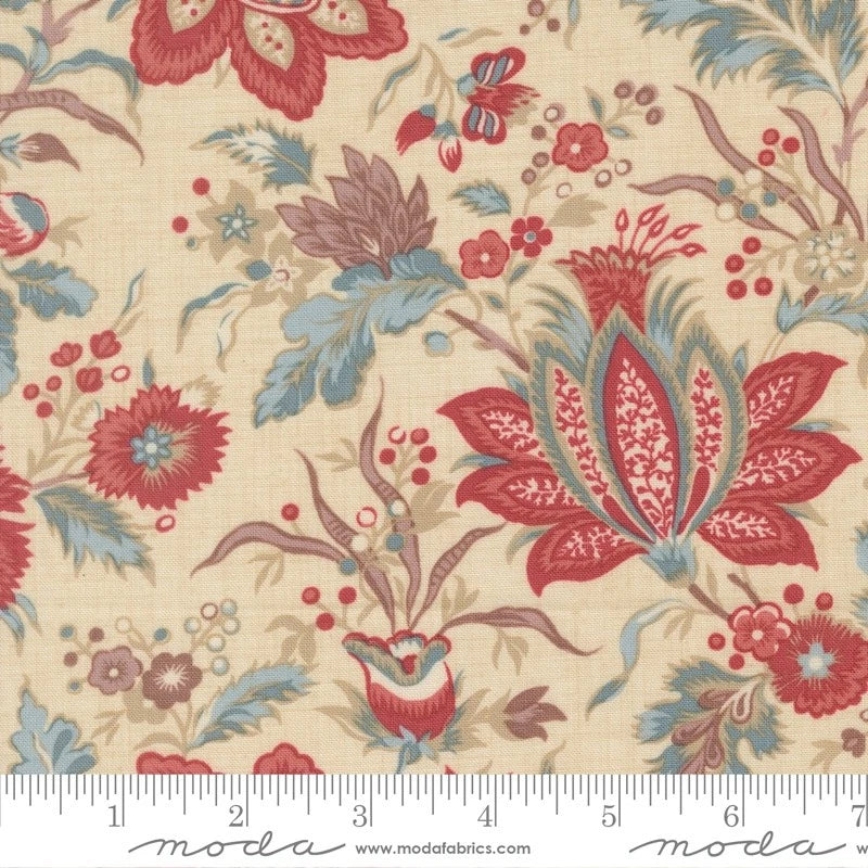 Fleur de Paris Pearl Pivoine Florals by French General Moda 1/2 Yard 13990 11 Flowering Plants