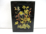 Vtg Lucite Pressed Dried Flowers DINA-Brilliant #1710 10x7 cm W. Germany Picture Dried Flower