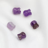20pcs Natural Amethyst Stone Lily of The Valley Flower Pendant Beads DIY Lily