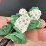 Vintage Rhinestone Brooch Flower Hydrangea Resin Hydrangea