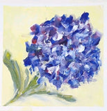 Floral Hydrangea Acrylic Painting Original Abstract Impressionism 6x6 On Paper Hydrangea