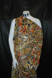 Modal 100% Knit Jersey Fabric Ecofriendly   Multi Color Tribal flower Print 6oz Flowering Plants
