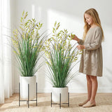 Silk Plants 2Pcs Tall Artificial Grass Plant Potted Artificial Greenery Floor... Pampas Grass